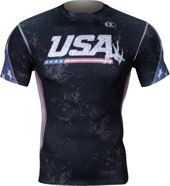 Cliff Keen Athletic CliffKeenCompressionGearTop-Small-USABlackFlag