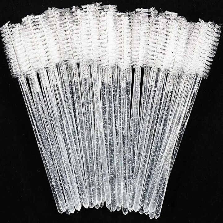 RUZOFO Disposable Crystal Eyelashes Brush Comb 50Pcs Eye Lashes Extension Mascara Wands Makeup Professional Makeup Beauty Tool