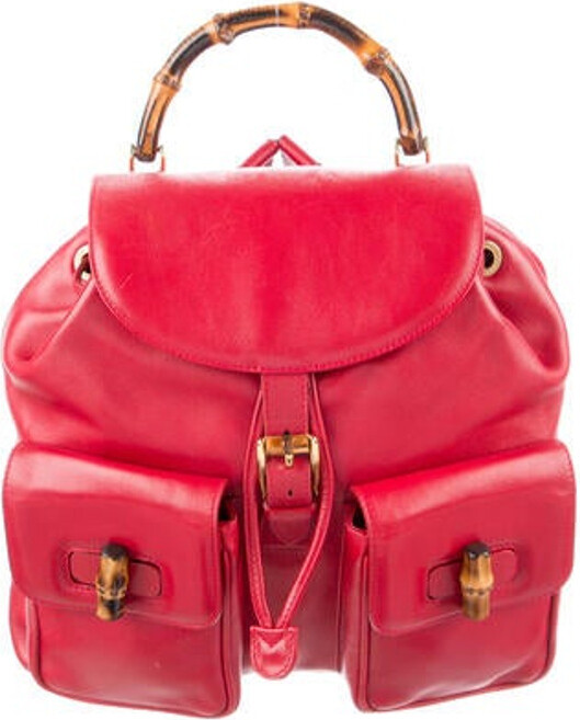 Gucci Leather Bamboo Backpack ShopStyle