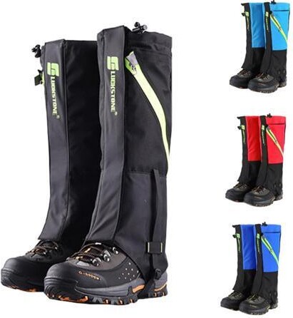 Universal Child Adult Ski Snow Hiking Gaiters Waterproof Boots Cover Outdoor Leg Protect-Black (children's style)