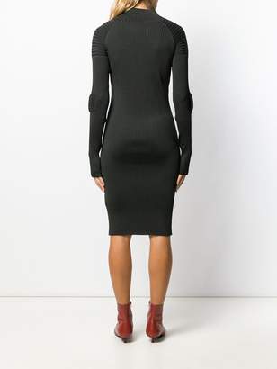 Circus Hotel ribbed fitted midi dress