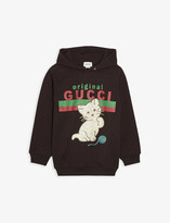 Thumbnail for your product : Gucci Original log-print and cat-embroidered cotton hoody 4-10 years