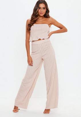Missguided Striped Wide Leg Trousers