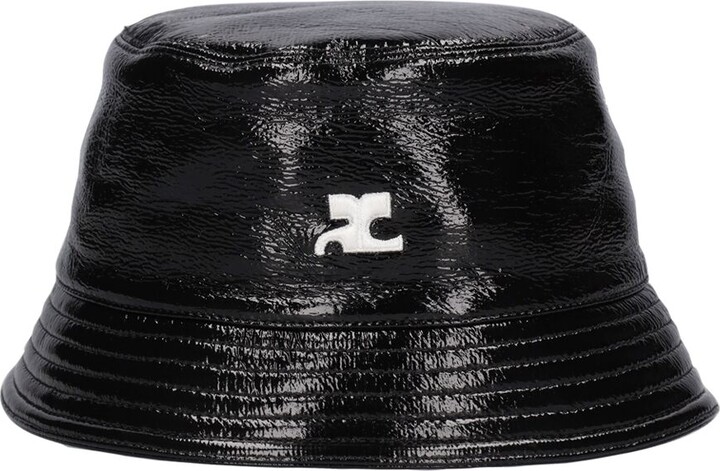 ハット COURREGES Signature Vinyl Bucket Hat Black Signature Bucket Hat by Courrèges on Sale
