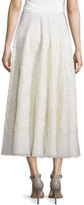 Thumbnail for your product : Ralph Lauren Collection Roxanne Embroidered Midi Skirt, Cream