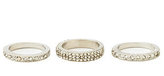 Thumbnail for your product : Charlotte Russe Rhinestone Band Rings - 3 Pack