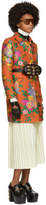 Thumbnail for your product : Gucci Orange Floral Jacquard Coat