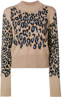 Kenzo leopard print knit sweater