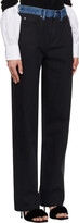 Thumbnail for your product : Alexander Wang Black Contrast Waistband Jeans