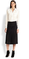 Thumbnail for your product : Donna Karan Wool & Silk Wrap Skirt