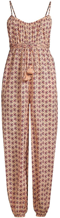 Tory Burch Printed Tassled Jumpsuit - ShopStyle