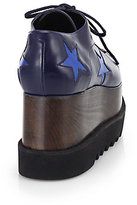 Thumbnail for your product : Stella McCartney Faux Leather Star Lace-Up Platform Sneakers