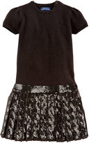 Thumbnail for your product : Ralph Lauren Childrenswear Sequined Drop-Waist Sweater Dress