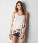Thumbnail for your product : American Eagle Don't Ask Why Lace Hem Tank