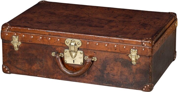 Louis Vuitton 20th Century Cow Hide Suitcase, France C.1920