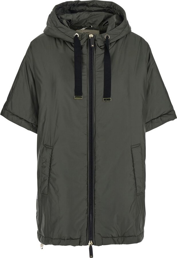 Max Mara The Cube Greenci Zip-Up Padded Cape