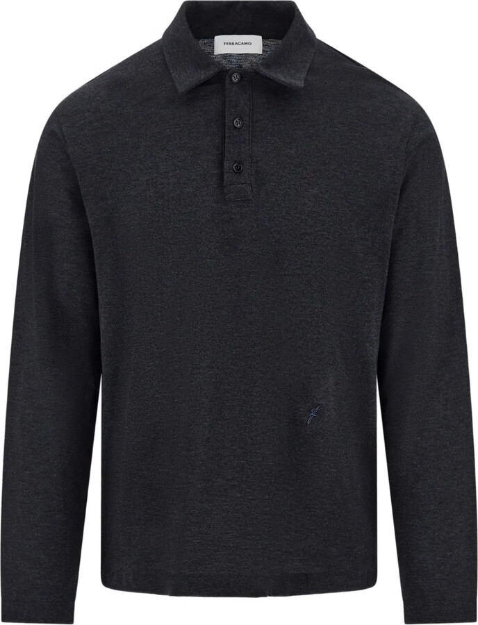 Ferragamo Long-Sleeve Polo Shirt