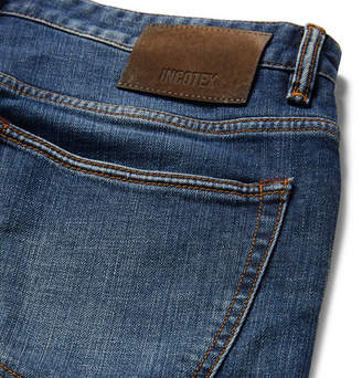 Incotex Slim-fit Stretch-denim Jeans - Mid denim