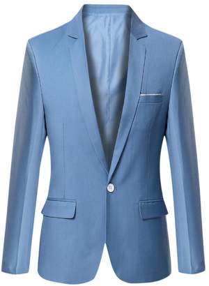 Pishon Men's Blazer Jacket Lightweight Casual Slim Fit One Button Sport Jackets