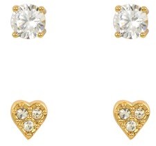 Juicy Couture Love Pave Heart Expressions Stud Earring Set