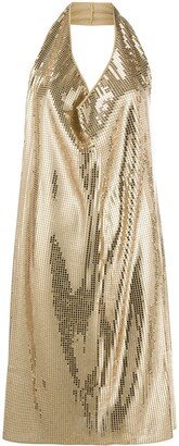 Bottega Veneta Cowl-Neck Sequinned Mini Dress
