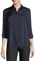 Thumbnail for your product : Vince Slim Button-Front Silk Satin Blouse
