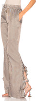 Thumbnail for your product : Caroline Constas Side Ruffle Pant in Camel | FWRD