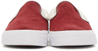 Converse Red and Off-White One Star CC Pro Slip-On Sneakers