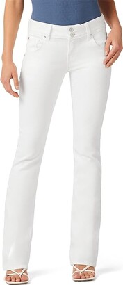 Hudson Petite Beth Mid-Rise Baby Boot in White (White) Women's Jeans