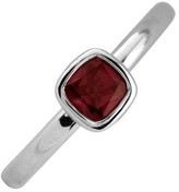 Thumbnail for your product : Simply Stacks Sterling & Cushion Cut Garnet Ring