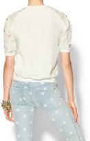 Thumbnail for your product : Rebecca Taylor Embroidered Floral Short Sleeve Top