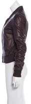 Thumbnail for your product : Rick Owens Wool-Trimmed Leather Jacket