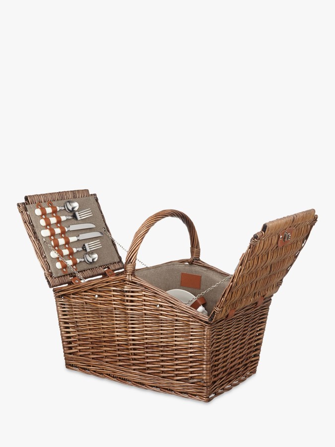 Croft Collection Filled Wicker Picnic Basket, 4 Person ShopStyle Home