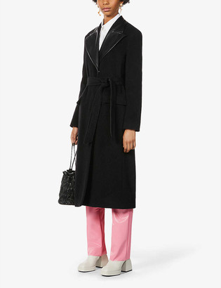 Pinko Vision belted wool-blend coat