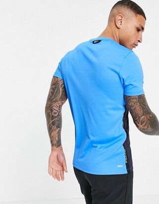 New Balance Football t-shirt in colour block blue