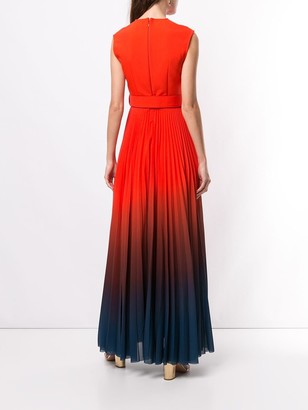 SOLACE London Sleeveless Belted Ombre Dress