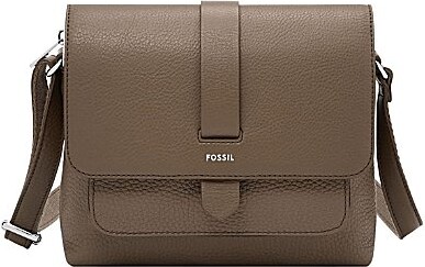 Fossil Kinley Small Fold Over Leather Crossbody Bag