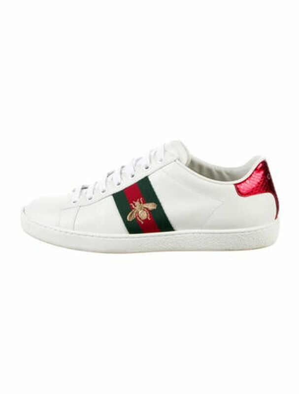 gucci tennis shoes with bee