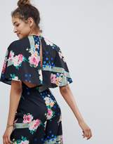 Thumbnail for your product : ASOS Design DESIGN jumpsuit with overlay and wide leg in floral print