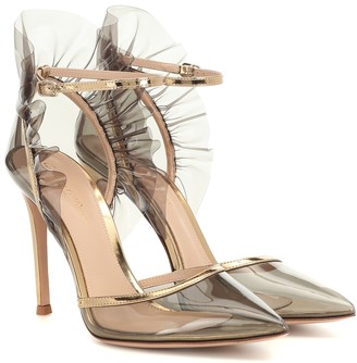 Gianvito Rossi PVC and leather-trimmed pumps