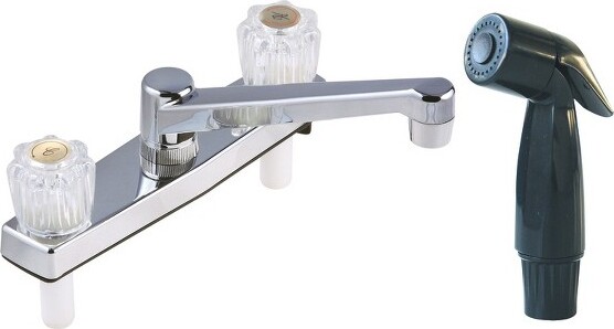 HomePlus HomePlusTwoHandleChromeKitchenFaucetSideSprayerIncludedModelNo.8238CP