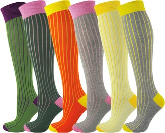 Mysocks Knee High Ribbed Socks for Men Women - Combed Cotton Seamless Toe  Unisex Long Socks - Multicolor Casual Knee High Length Socks - ShopStyle
