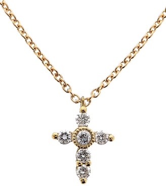 Bony Levy Diamond Mini Cross Necklace