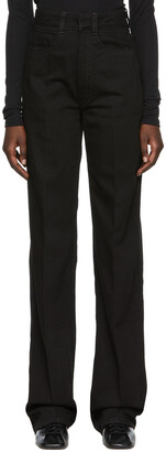 Lemaire Black Pleated Jeans