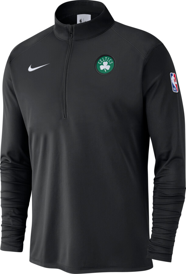 Nike Boston Celtics Men's NBA 1/2-Zip Long-Sleeve Top in Black | FV2158-010