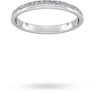 Goldsmiths 0.42 Carat Total Weight Brilliant Cut Full Diamond Set Pyramid Style Wedding Ring in Platinum