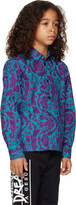 Thumbnail for your product : Versace Kids Blue & Purple Baroque Shirt
