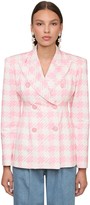 Thumbnail for your product : ROWEN ROSE Double Breasted Cotton Blazer