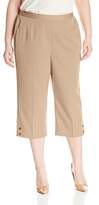 Thumbnail for your product : Alfred Dunner Women's Plus Size Solid Colored Capri