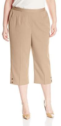 Alfred Dunner Women's Plus Size Solid Colored Capri